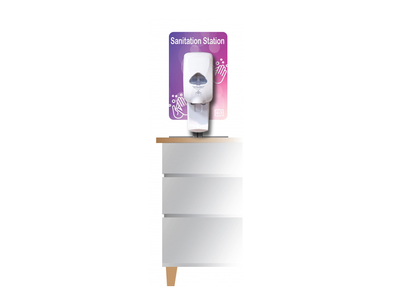 Tisch-Schild 'Please Use Hand Sanitizer' – Mit Staffelei, Halbmond-Design, 15,2x20,3 Cm