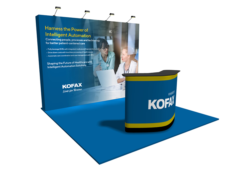 VBURST Straight 10ft Fabric Popup Display Alliance Exhibitorease