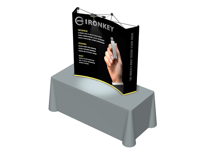 VBURST 5ft Curved Fabric Tabletop Popup Display Alliance