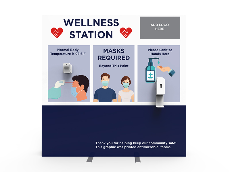 Wellness Station Portable 8ft Popup Display Alliance Exhibitorease