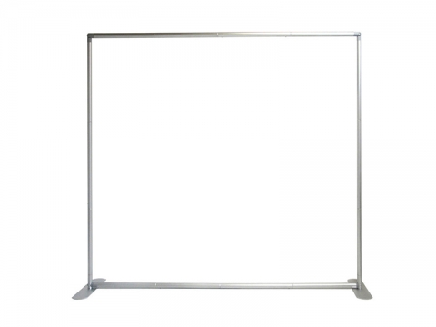 8 ft. EZ Tube Straight Display Frame with Two Support Feet Straight View