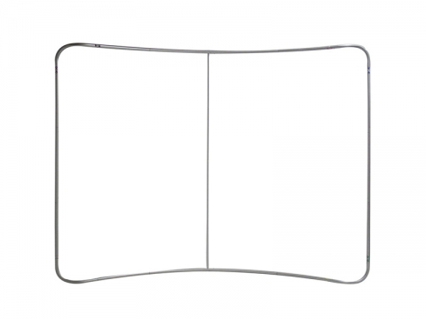 EZ Tube 6ft Tabletop Curved Display Frame with Rounded Corners and Center Support EZ Tube 6ft Tabletop Curved Display Frame