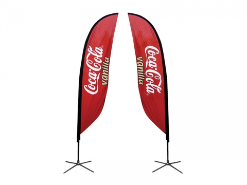 Feather Flag Banners Front and Back with X-Base Feather Flag Banners