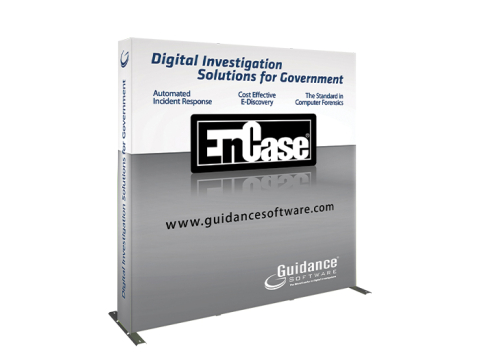 Hopup 7.5ft Straight Tension Fabric Display Left View Hopup 7.5ft Straight Tension Fabric Display Left View