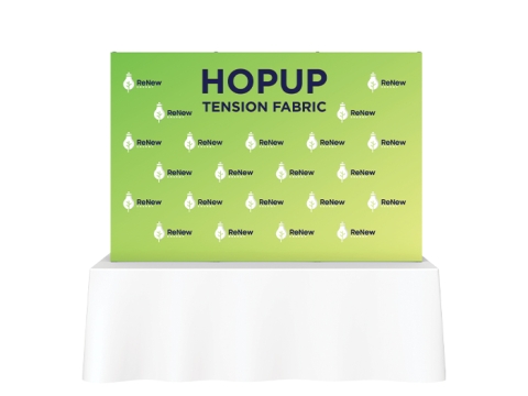 Hopup 7.5ft Straight Tabletop Tension Fabric Display Straight View Hopup 7.5ft Straight Tabletop Tension Fabric Display Straight View