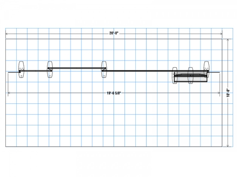 Navigator MDS-012 20ft Inline Modular Display Plan View