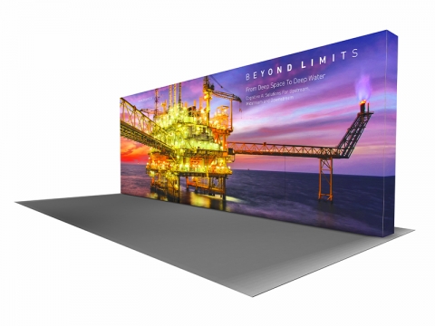 NEXT! 20ft Backlit SEG Inline Pop-up Display with Backlit Graphic Right View