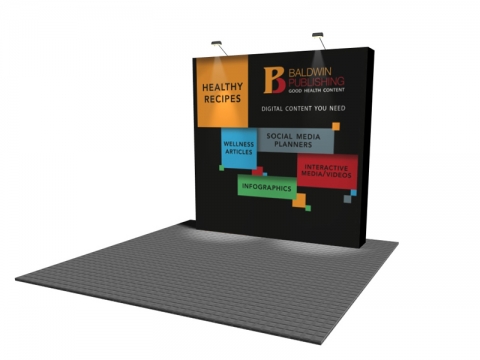 NEXT! 8ft Straight SEG Pop-up Display Left View