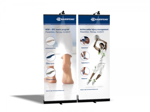 Two 33" Wide PRONTO Retractable Banner Stands PRONTO Retractable Banner Stand