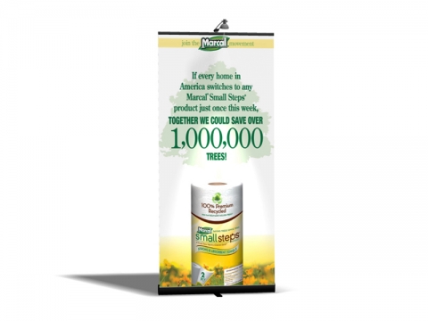 PRONTO 39" Wide Retractable Banner Stand with Graphic and Optional Light PRONTO 39 Retractable Banner Stand
