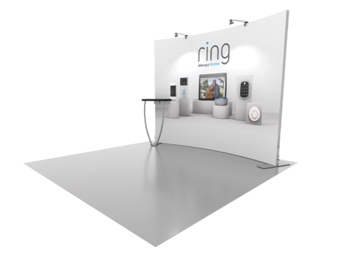 Symphony SYK-1013 Modular 10ft Inline Display Right View ymphony SYK-1013 Modular 10ft Inline Display with Charging Counter Right View