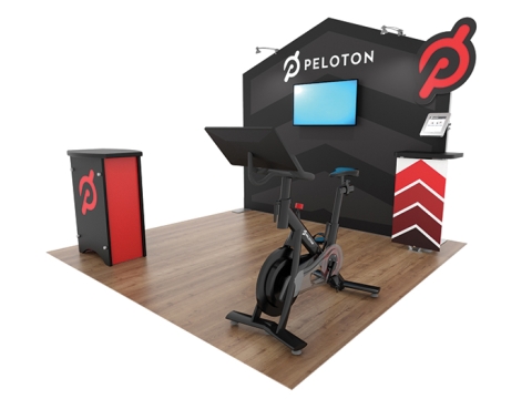 Symphony SYK-1033 Modular Exhibit with Counter and LCD Monitor Left View Symphony SYK-1033 Modular Exhibit with Counter and LCD Monitor Left View