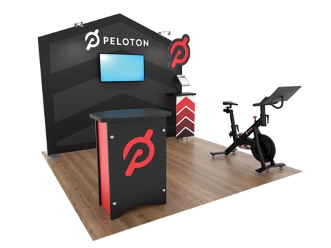 Symphony SYK-1033 Modular Exhibit Display Symphony SYK-1033 Modular Exhibit with Counter and LCD Monitor Right View