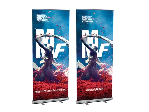 V-STAND 33in Wide Retractable Banner Stands