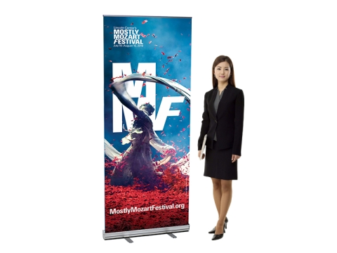 V-STAND Retractable Banner Stand with Model