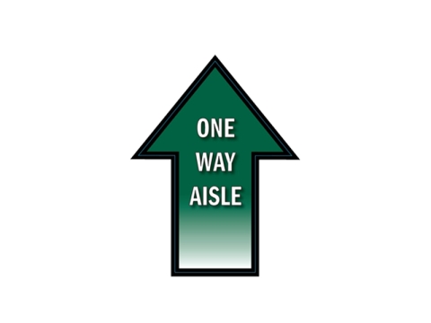 One Way Vinyl Adhesive Arrow Floor Decal