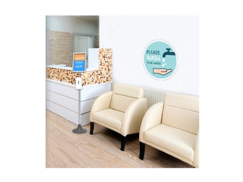 Vinyl Wall Decals Shown in Waiting Room