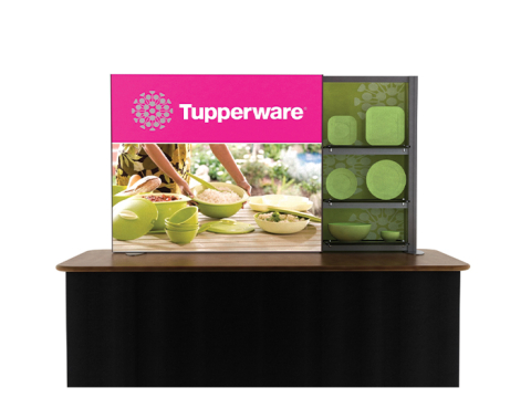 SEGUE VK-0005 Backlit Tabletop Display Straight View SEGUE VK-0005 Backlit Tabletop Display with Shelves Straight View