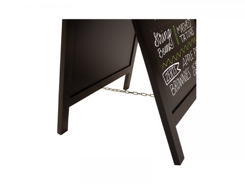 Deluxe Wood A-Frame Chalkboard Galvanized Steel Chain Deluxe Wood A-Frame Chalkboard Galvanized Steel Chain
