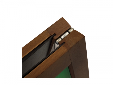 Deluxe Wood A-Frame Chalkboard has Galvanized Steel Hinges Deluxe Wood A-Frame Chalkboard Galvanized Steel Hinges