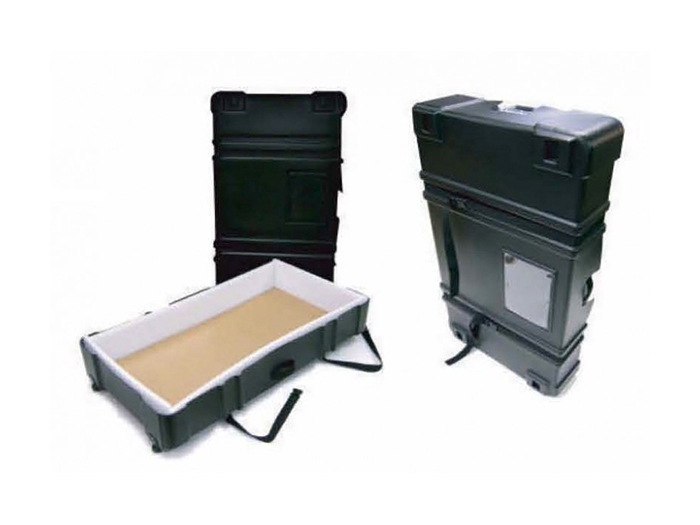 48.25t Roto-Molded Telescopic Shipping Case with Wheels with Pull and Carry Handles
