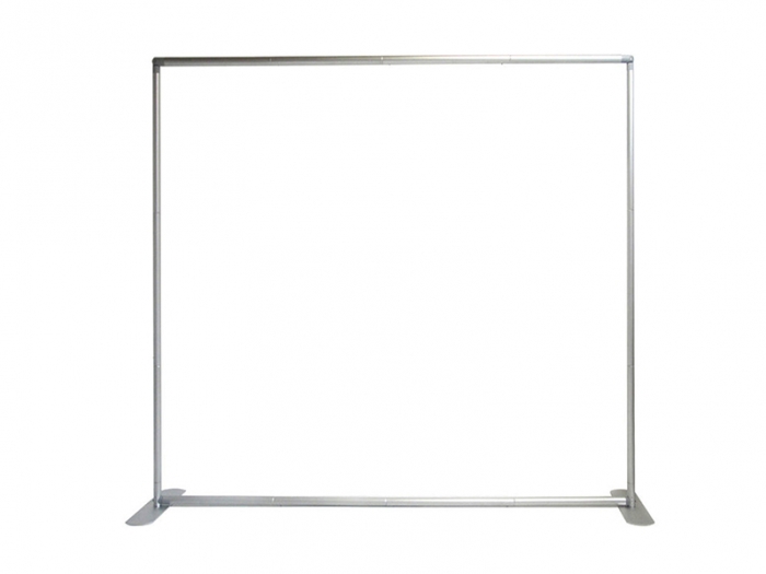 8 ft. EZ Tube Straight Display Frame with Two Support Feet Straight View