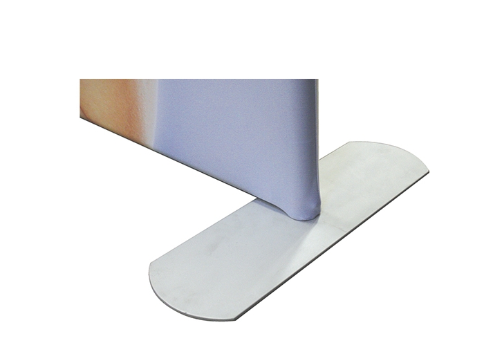 EZ Tube Support Foot Attached to Frame with Graphic