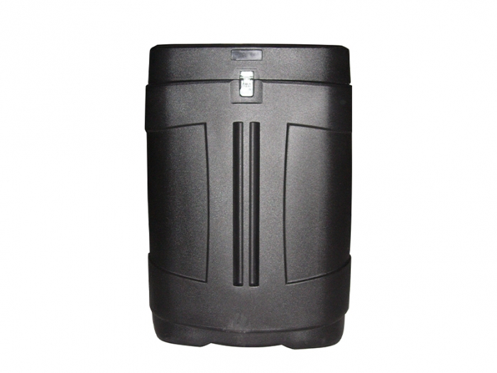All-in-One Oval Shipping Case with Integrated Wheel, Latch and Handle