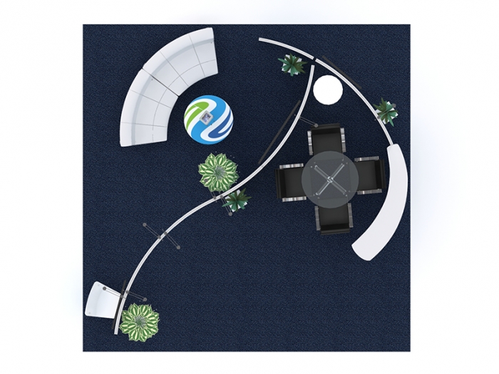 Gravitee GK-5124 Hybrid Trade Show Island Plan View