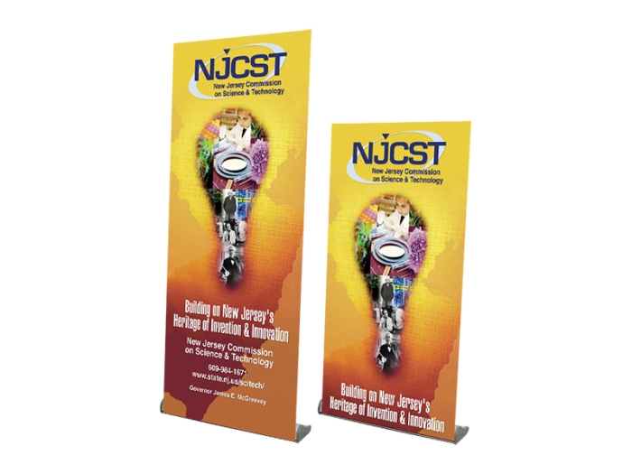 GPS Retractable Banner Stand Adjustable Heights