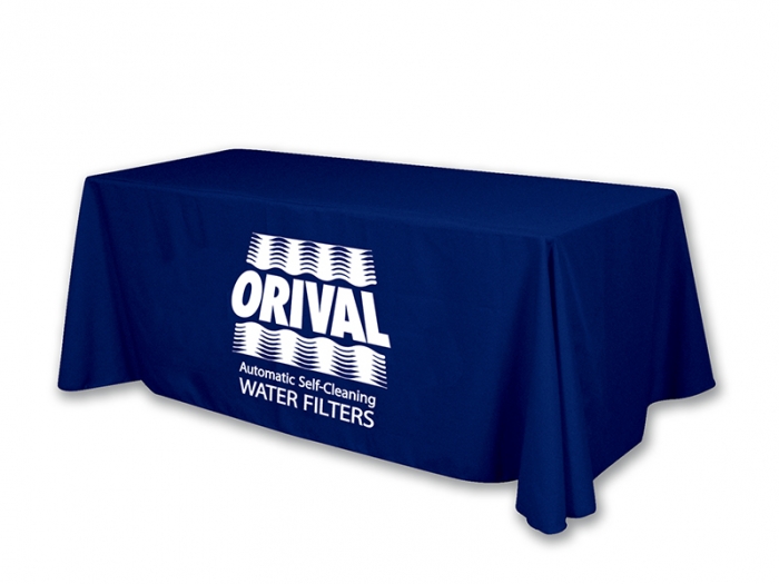 Heat Vinyl Transfer Table Throw Imperial Blue with White Vinyl Logo