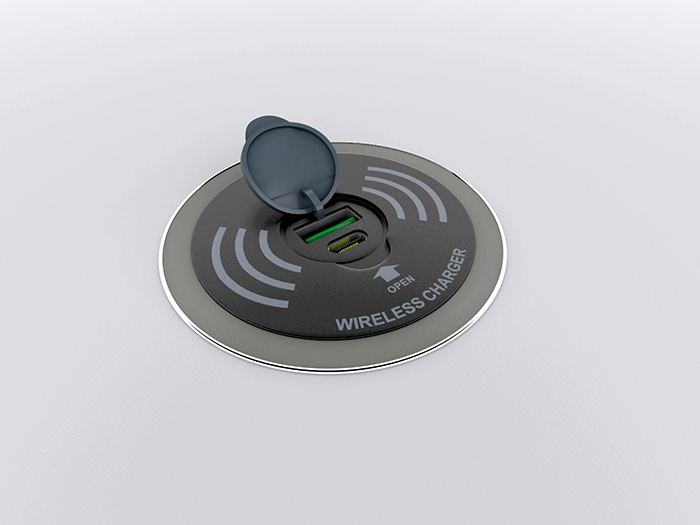 MOD-1463 Portable Wireless Charging Port with Wired Plugs
