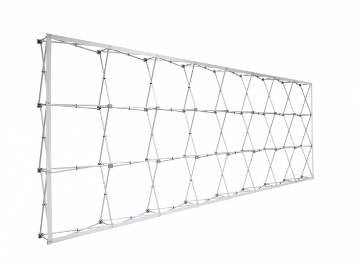 20ft RPL Fabric Pop Up Display Straight Frame Expanded