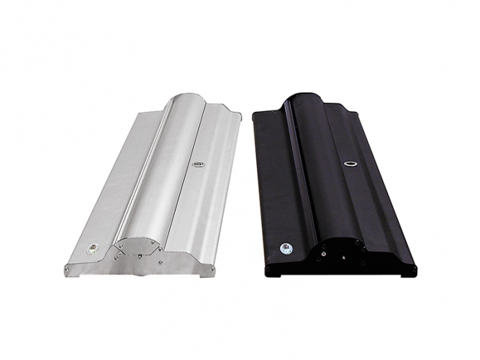 Roll-up Classic Retractable Banner Stand Black and Silver Bases