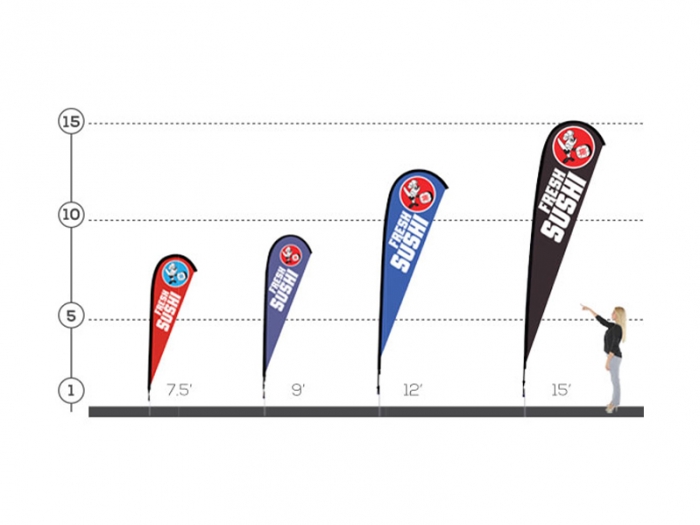 Sunbird Flag - X-Base Double-Sided Graphic Package Sizes