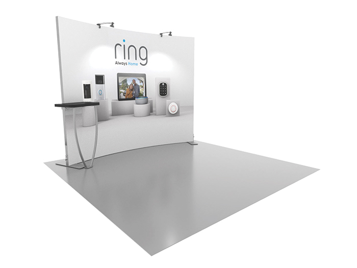 Symphony SYK-1013 Modular 10ft Inline Display with Charging Counter Left View