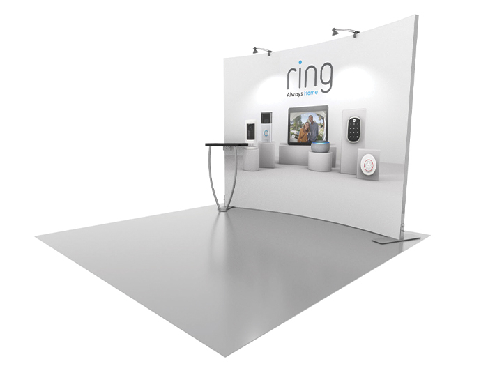 ymphony SYK-1013 Modular 10ft Inline Display with Charging Counter Right View