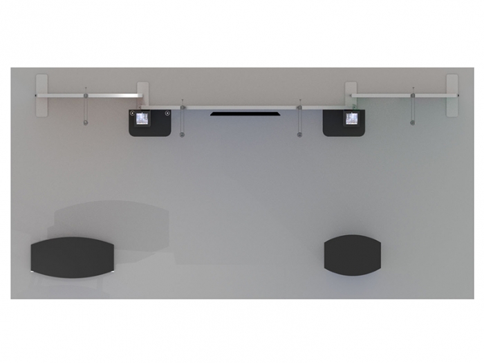 Symphony SYK-2018 20ft Inline Portable Display Down Plan View