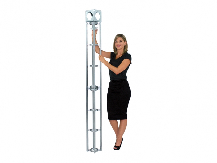 Orbital Truss Easy Set-up with Vertical Truss Section and Women Standing