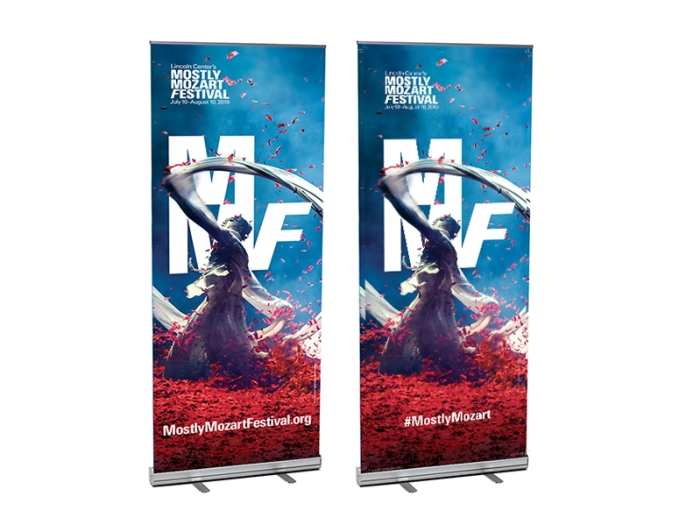 V-STAND 33in Wide Retractable Banner Stands