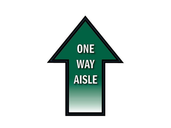 One Way Vinyl Adhesive Arrow Floor Decal