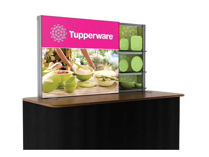 SEGUE VK-0005 Backlit Tabletop Display with Shelves Left View