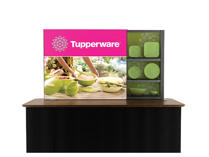 SEGUE VK-0005 Backlit Tabletop Display with Shelves Straight View