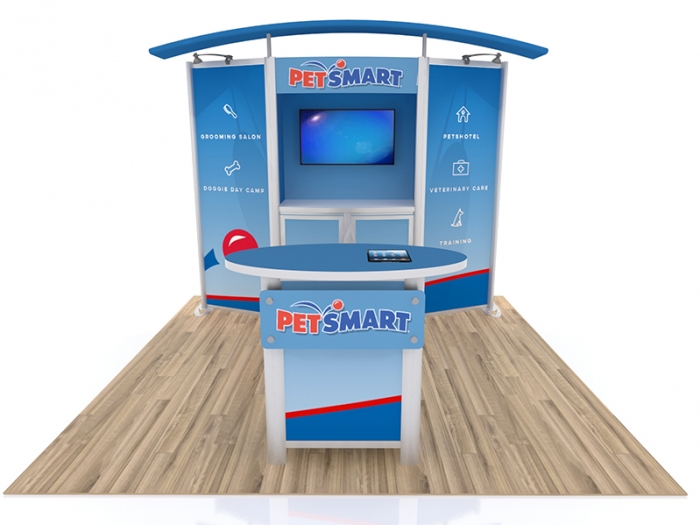 VK-1053 Hybrid Trade Show Exhibit Straight on View