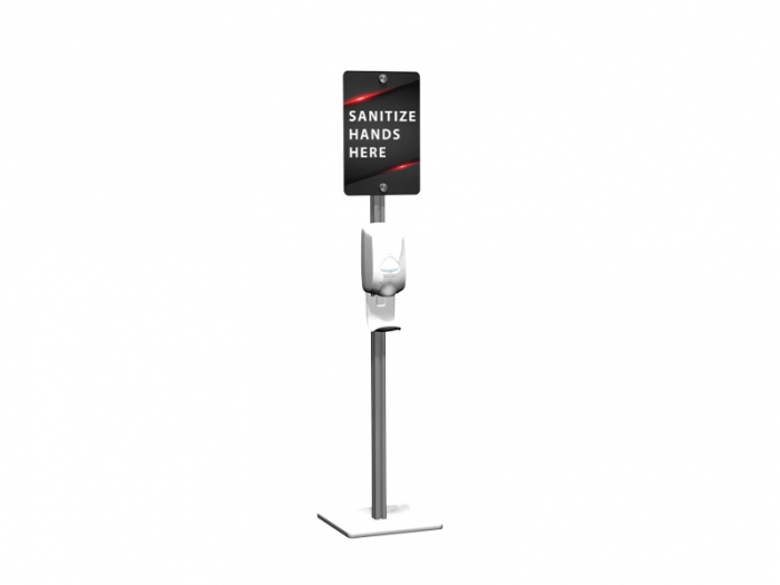 XVline XV.HS.3G Hand Sanitizer Stand with Header Graphic
